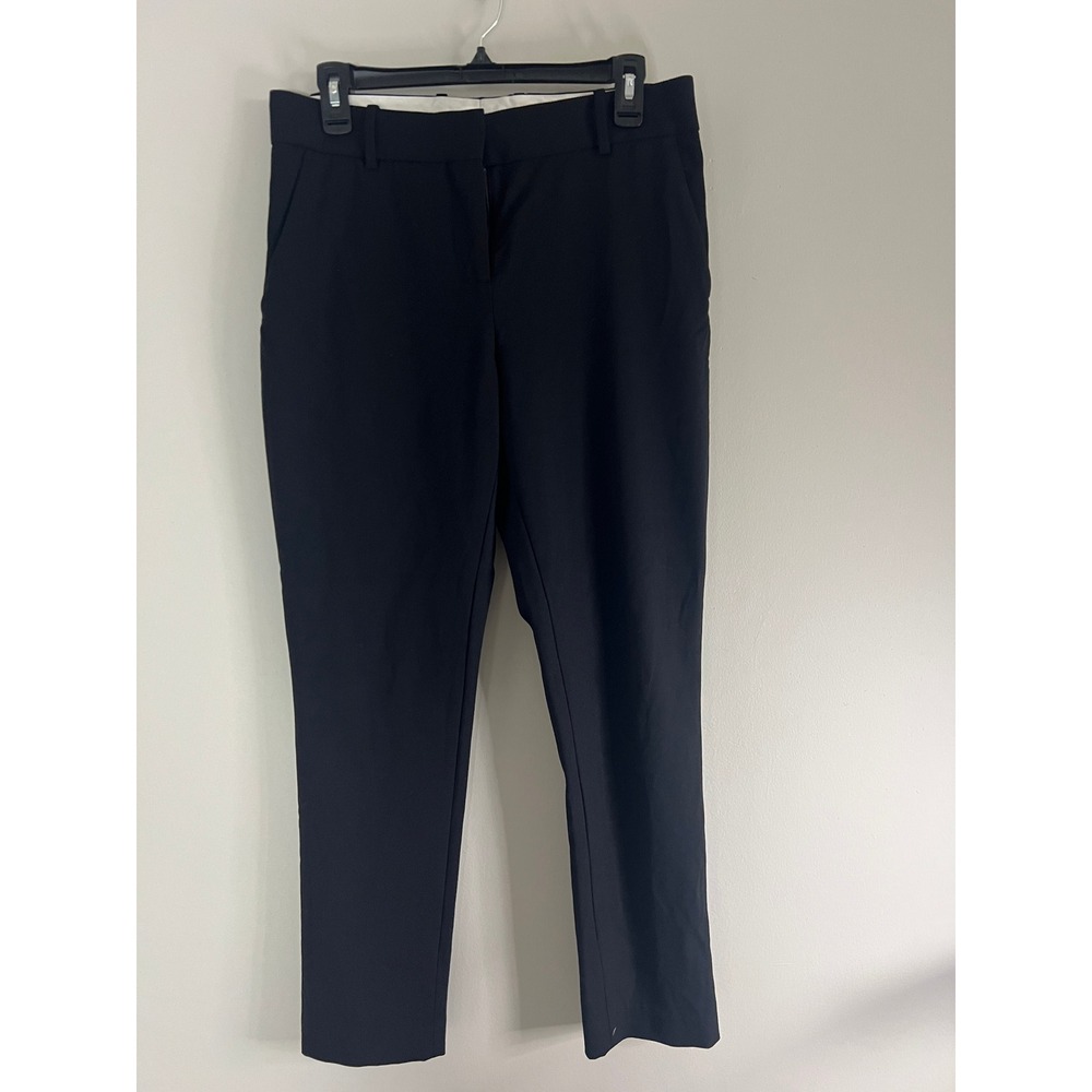 Everlane Womens Italian Wool Dress Pants Black Slim Straight Trousers Size 6